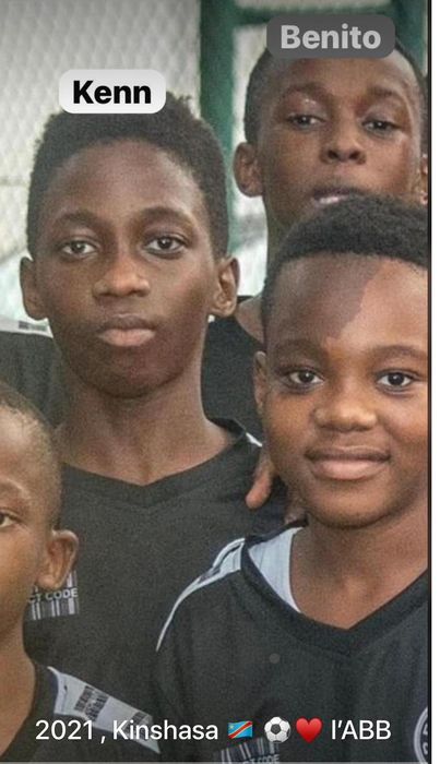 Groupe d'enfants Beta Ball à Kinshasa en 2021